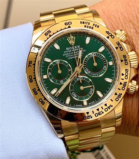 green gold rolex|gold rolex with green dial.